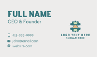 Cog Construction Hat  Business Card Image Preview
