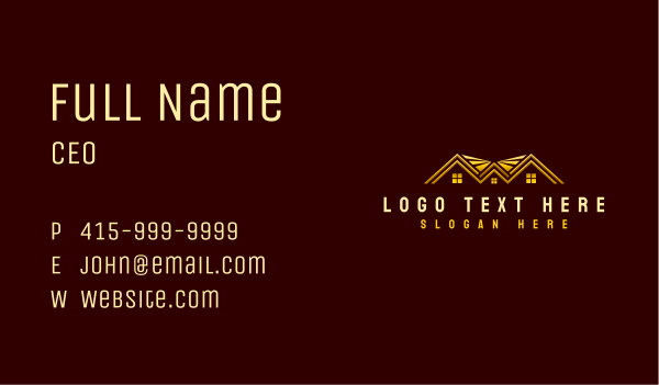 Roof House Realty Business Card Design Image Preview