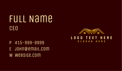 Roof House Realty Business Card Image Preview