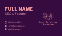 Isometric Block Outline  Business Card Design