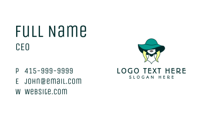 Classic Female Fashion Hat Business Card Image Preview