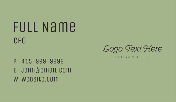 Black Branding Wordmark Business Card Design Image Preview