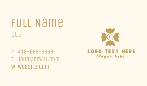 Floral Lotus Flower Business Card Design Image Preview