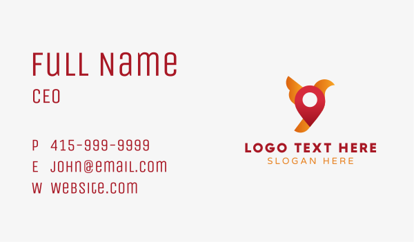 Bird Location Fly Business Card Design Image Preview