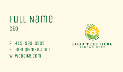 Natural Sunrise Garden Business Card Image Preview