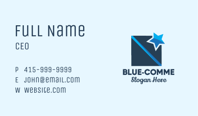 Blue Star Box Business Card Image Preview