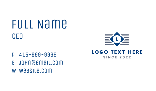 Industrial Finance Marketing Lettermark Business Card Design Image Preview