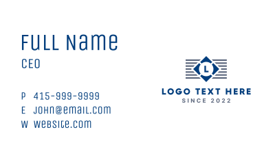 Industrial Finance Marketing Lettermark Business Card Image Preview