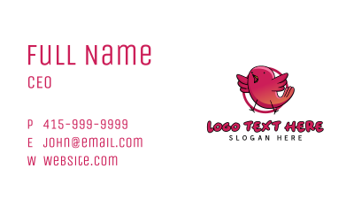Red Bird Chick Business Card Image Preview