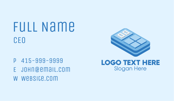 Simple 3D Calculator  Business Card Design Image Preview