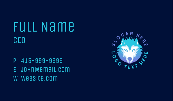 Wolf Wildlife Animal Business Card Design Image Preview