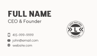 Black Arrow Seal Letter  Business Card Design