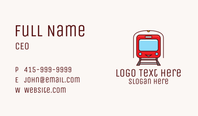 Subway Tunnel Train Business Card Image Preview