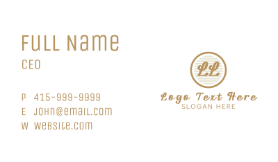 Fashion Store Script Lettermark  Business Card Image Preview