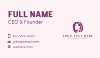 Nature Floral Hair Lady Business Card Image Preview