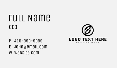 Business Company Modern Letter S Business Card Image Preview