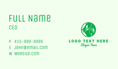 Nature Conservation Woman  Business Card Image Preview