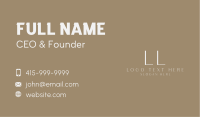 Elegant Lifestyle Letter Business Card Image Preview