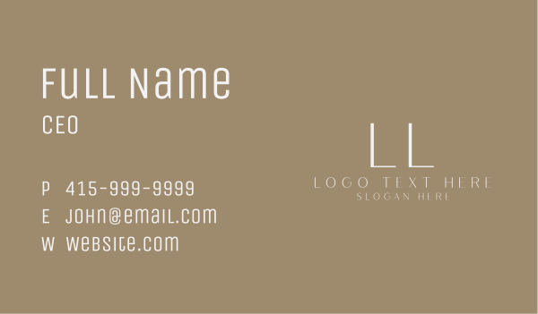 Elegant Lifestyle Letter Business Card Design Image Preview