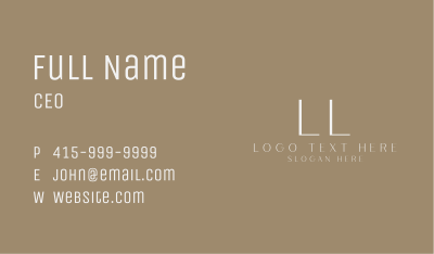 Elegant Lifestyle Letter Business Card Image Preview