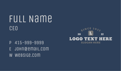 Generic Apparel Letter Business Card Image Preview