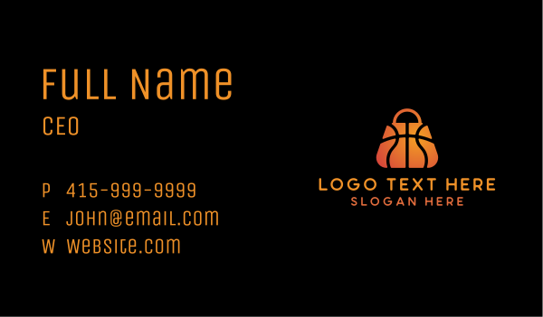 Basketball Sports Gear Shopping Business Card Design Image Preview
