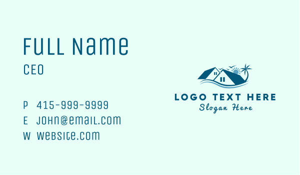 Beach House Resort Business Card Design Image Preview