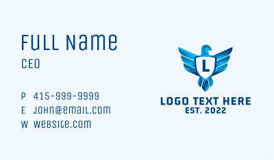 Falcon Aviation Letter Business Card Image Preview