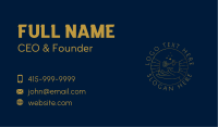Gold Hand Key Business Card Design