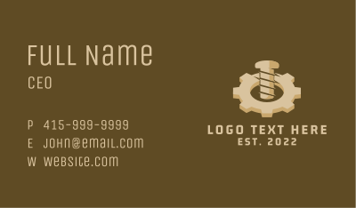 Industrial Bolt Gear Business Card Image Preview