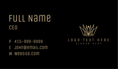 Luxury Pageant Crown Business Card Image Preview