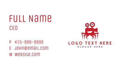 Crab Film Business Card Image Preview