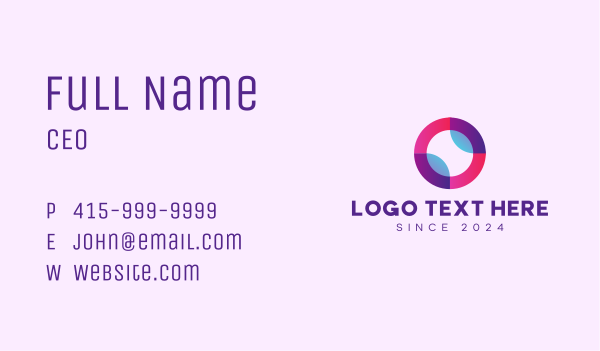 Colored Digital Circle Business Card Design Image Preview