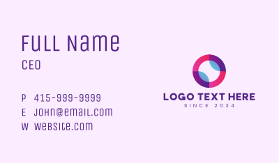 Colored Digital Circle Business Card Image Preview