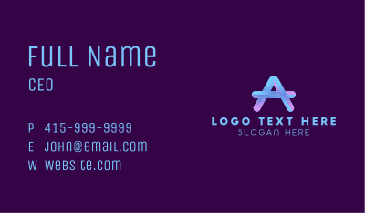 Gradient Letter A  Business Card Image Preview