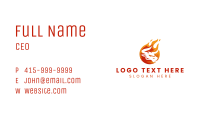 Flaming Buffalo Cow Business Card Image Preview