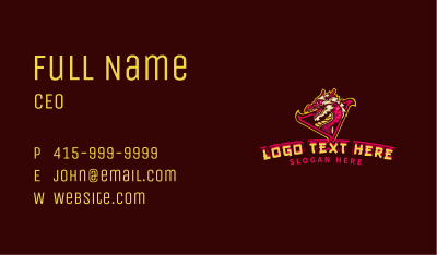 Asian Gaming Dragon Business Card Image Preview