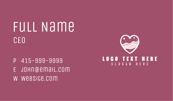 Heart Cake Pastry  Business Card Design Image Preview