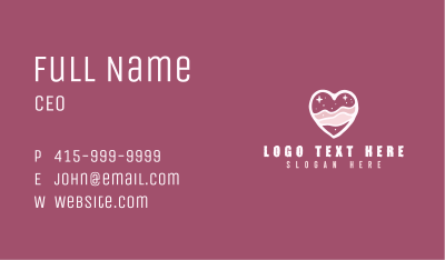 Heart Cake Pastry  Business Card Image Preview