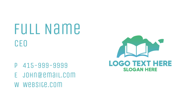 Green Singapore Book Business Card Design Image Preview