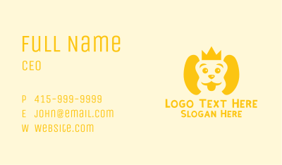 Cute Puppy Crown Business Card Image Preview