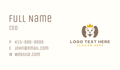 Cute Puppy Crown Business Card Image Preview