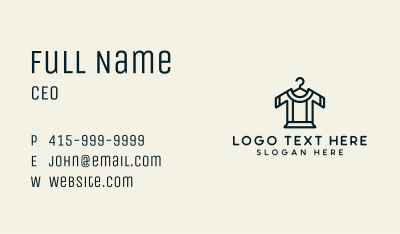 Shirt Hanger Apparel Business Card Image Preview