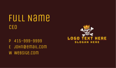 Gaming Crown Skull Business Card Image Preview