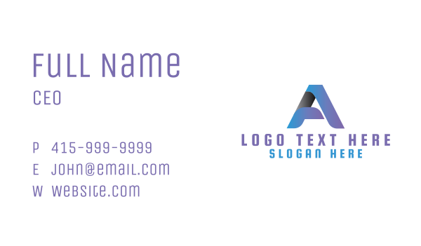 Creative Company Letter A  Business Card Design Image Preview
