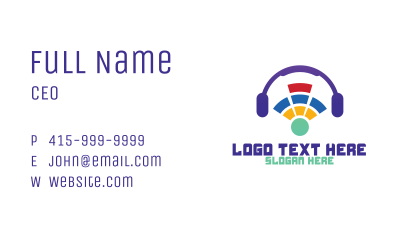 Colorful Wireless Media Business Card Image Preview