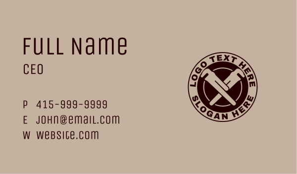 Pipe Wrench Plumber Business Card Design Image Preview