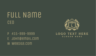 Luxurious Shield Crown Business Card Image Preview
