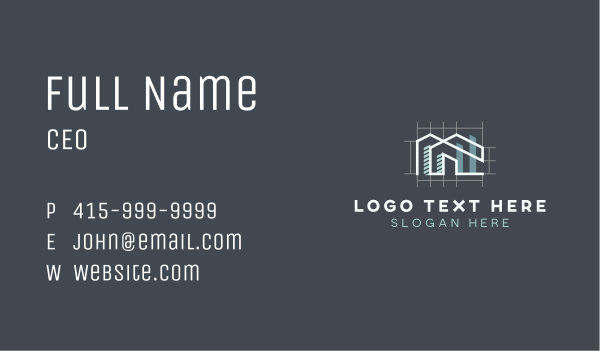 House Blueprint Architecture Business Card Design Image Preview