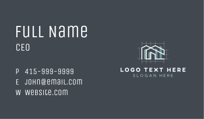 House Blueprint Architecture Business Card Image Preview